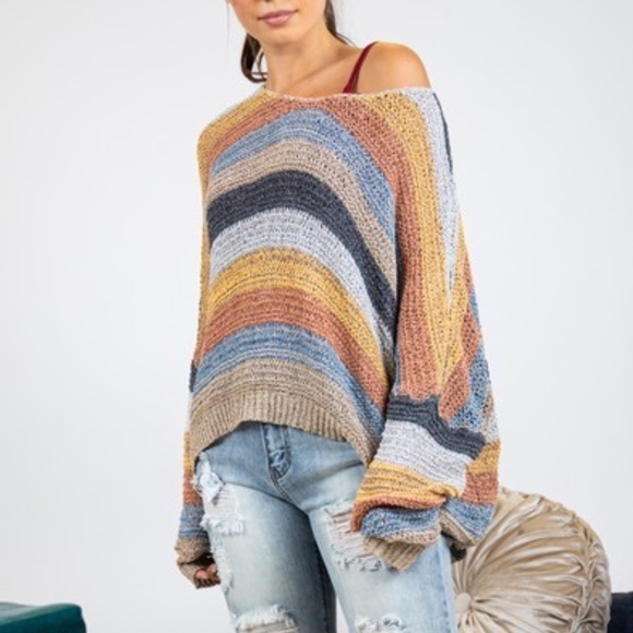 Oversized Color Block Sweater - Picture 3 of 5